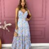 fernandaramosstore com br vestido longo com bojo botoes falso de alca floral azul bebe