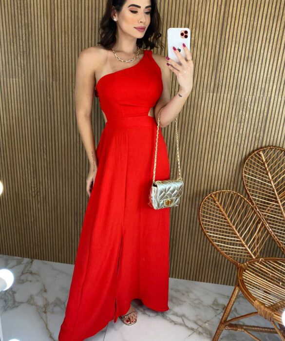 fernandaramosstore com br vestido longo com bojo com abertura e amarracao vermelho 1