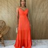 fernandaramosstore com br vestido longo com bojo detalhe franzido alca regulavel coral 2