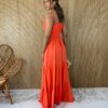 fernandaramosstore com br vestido longo com bojo detalhe franzido alca regulavel coral 3