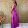 fernandaramosstore com br vestido longo com bojo em camadas amarracao nas alcas fucsia 4