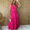 fernandaramosstore com br vestido longo com bojo em camadas amarracao nas alcas pink 2