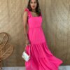 Vestido Longo com Bojo Pipoquinha Pink Fernanda Ramos Store