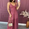 fernandaramosstore com br vestido longo com bojo rose escuro botoes falsos 2