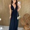 fernandaramosstore com br vestido longo com bojo tule com abertura e amarracao preto 2