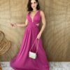 fernandaramosstore com br vestido longo com bojo tule com abertura e amarracao rosa 1