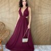 fernandaramosstore com br vestido longo com bojo tule com abertura e amarracao vinho 1