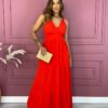 fernandaramosstore com br vestido longo em camadas com bojo e alca regulavel vermelho