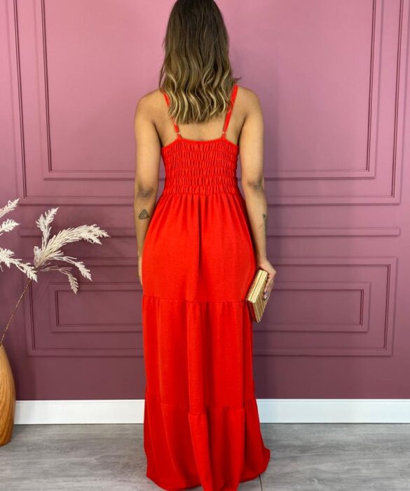 fernandaramosstore com br vestido longo em camadas com bojo e alca regulavel vermelho 2