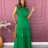 fernandaramosstore com br vestido longo sem bojo com detalhes redondos verde 1