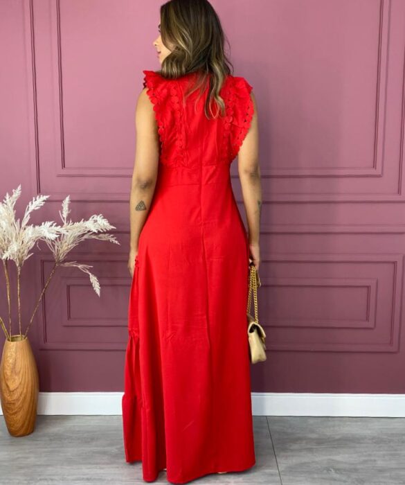 fernandaramosstore com br vestido longo sem bojo com detalhes redondos vermelho 5