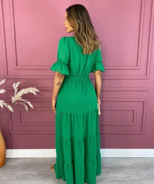 fernandaramosstore com br vestido longo sem bojo com relevo e botoes verde 2