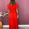 fernandaramosstore com br vestido longo sem bojo decote v manga com babado vermelho 3