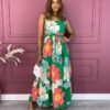 fernandaramosstore com br vestido longo sem bojo floral pink e laranja com amarracao copia 1