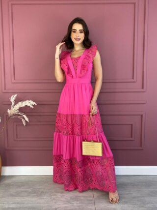 fernandaramosstore com br vestido longo sem bojo pink com detalhes e ziper lateral 1