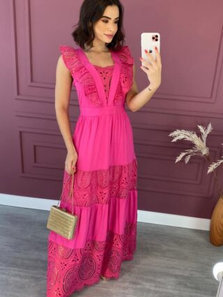 fernandaramosstore com br vestido longo sem bojo pink com detalhes e ziper lateral 2