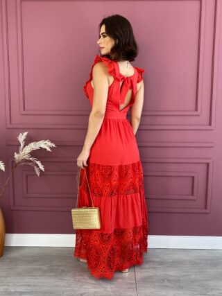 fernandaramosstore com br vestido longo sem bojo vermelho com detalhes e ziper lateral 2