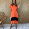 fernandaramosstore com br vestido midi de malha sem bojo manga curta laranja e preto 1