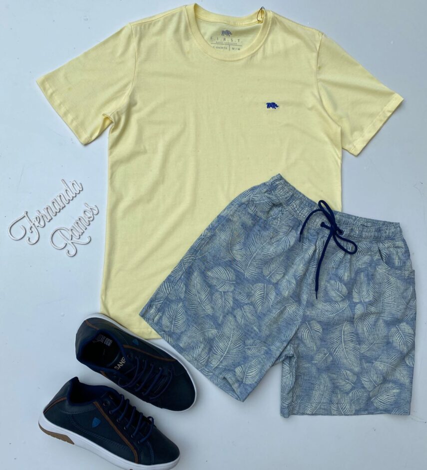 Bermuda Masculina Estampada L4003 Fernanda Ramos Store