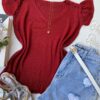 fernandaramosstore com br blusa feminina manga com detalhes tricot vermelha 1