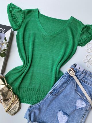 fernandaramosstore com br blusa feminina manga curta tricot com detalhes verde bandeira 1