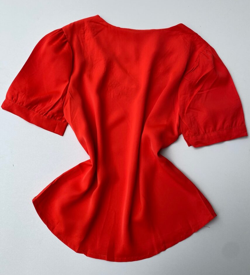 Blusa Manga Curta Feminina Borboletas Vermelha - Fernanda Ramos Store