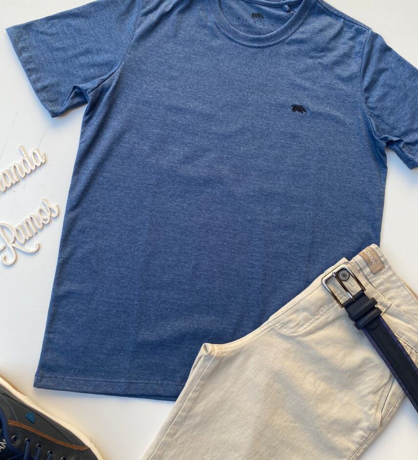 fernandaramosstore com br camiseta masculina basic azul mesclado