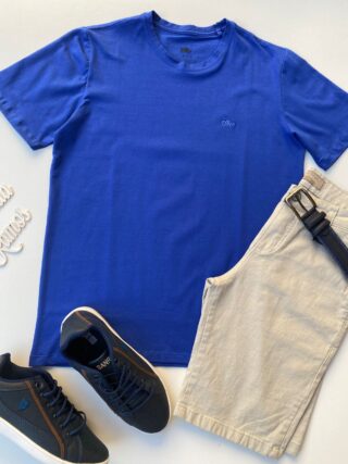 Camiseta Masculina Basic Azul Royal - Fernanda Ramos Store