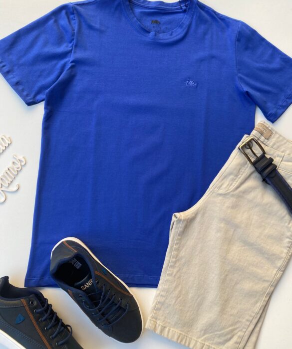 Camiseta Masculina Basic Azul Royal - Fernanda Ramos Store