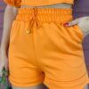 fernandaramosstore com br conjunto feminino cropped sem bojo short com bolsos laranja 2