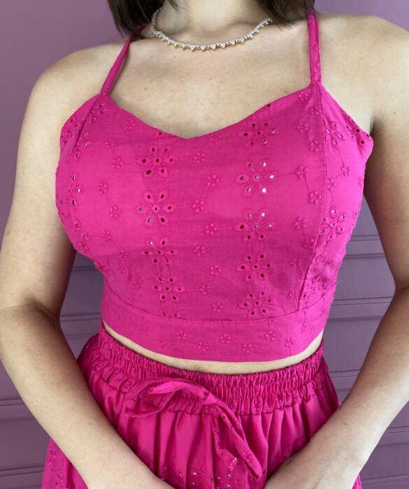 fernandaramosstore com br conjunto feminino laise cropped e saia longa pink 2