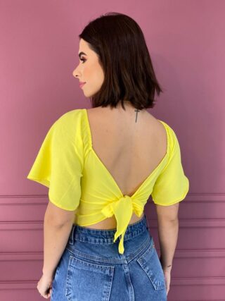 fernandaramosstore com br cropped feminino com bojo amarracao no decote amarelo 2