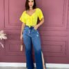 fernandaramosstore com br cropped feminino com bojo amarracao no decote amarelo 4