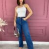 Cropped Feminino Modal sem Bojo Branco - Fernanda Ramos Store