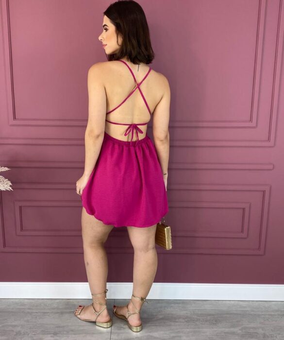 fernandaramosstore com br macaquinho feminino com bojo e detalhe amarracao fucsia