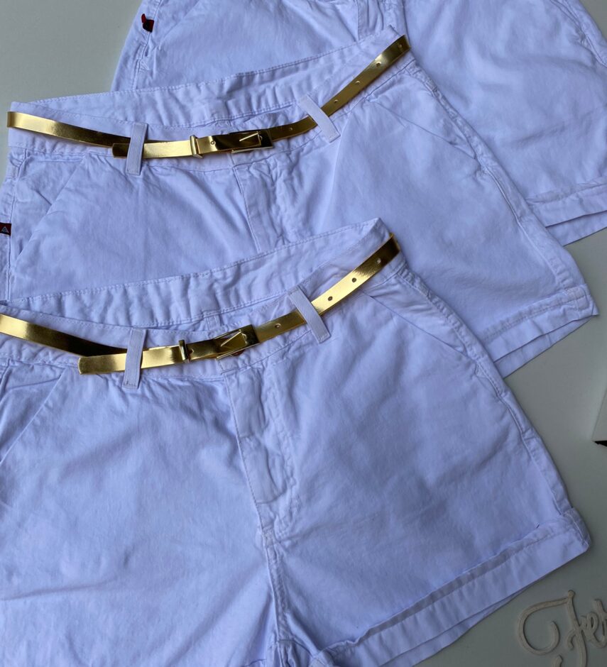 fernandaramosstore com br short feminino com cinto dourado sarja branco 1
