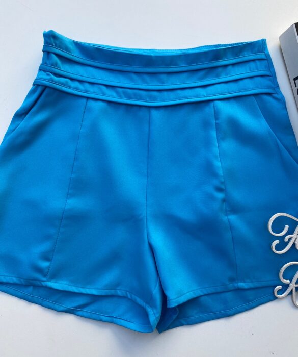 fernandaramosstore com br short feminino com detalhe e bolsos frontal azul