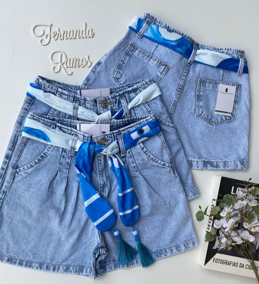 Short Jeans Feminino Navy 19508 Fernanda Ramos Store