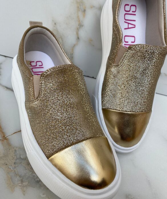 fernandaramosstore com br tenis slip on feminino dourado detalhe metalizado 2