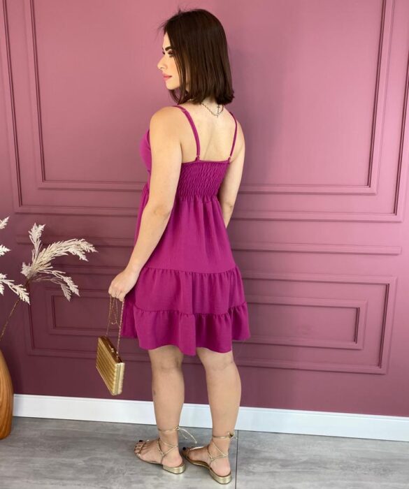 fernandaramosstore com br vestido curto com bojo alca regulavel fucsia 3