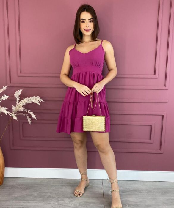 fernandaramosstore com br vestido curto com bojo alca regulavel fucsia 4