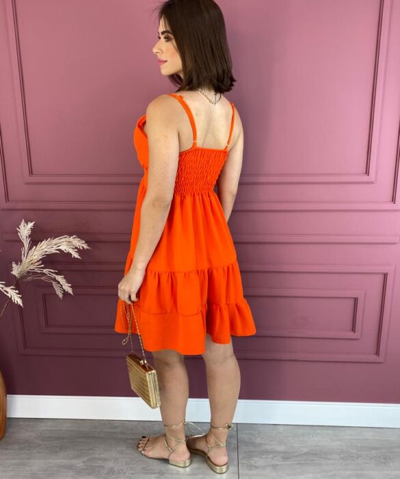 fernandaramosstore com br vestido curto com bojo alca regulavel laranja 3