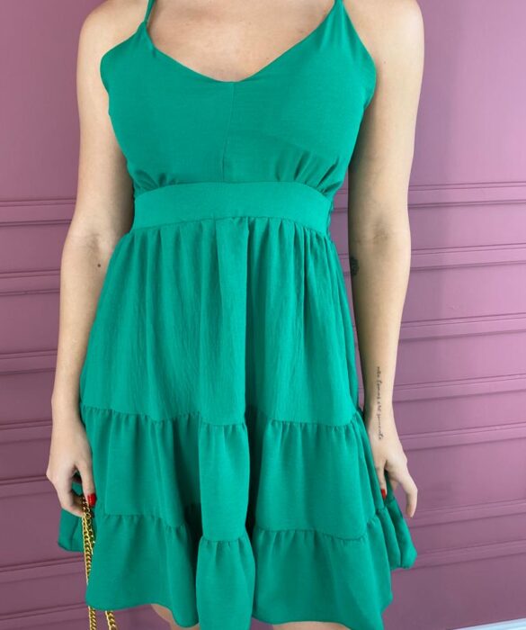 fernandaramosstore com br vestido curto com bojo alca regulavel verde 2