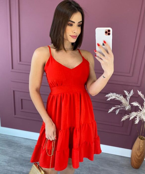 fernandaramosstore com br vestido curto com bojo alca regulavel vermelho 1