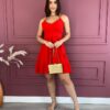 fernandaramosstore com br vestido curto com bojo alca regulavel vermelho 2