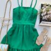 fernandaramosstore com br vestido curto com bojo de alca regulavel verde 1