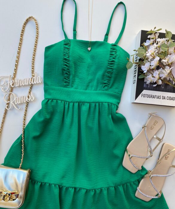 fernandaramosstore com br vestido curto com bojo de alca regulavel verde 1