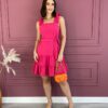 fernandaramosstore com br vestido curto com bojo e amarracao alca com babados pink 1