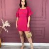 fernandaramosstore com br vestido curto com bojo manga plissada pink 1