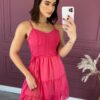 fernandaramosstore com br vestido curto sem bojo alca regulavel com amarracao pink 1